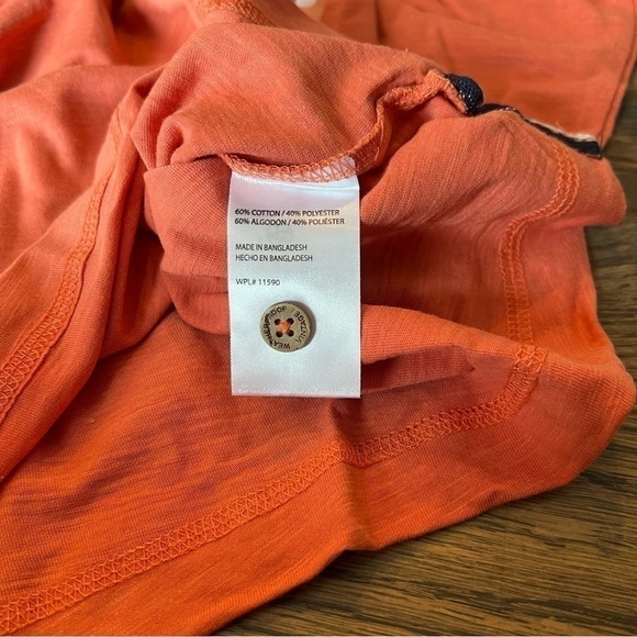 NWT Weatherproof 3 button short sleeve henley size medium cotton blend apricot - Picture 5 of 6